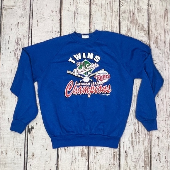 Minnesota Twins 1991 World Series Champions Sweatshirt Boys Kids Pullover - Picture 1 of 5